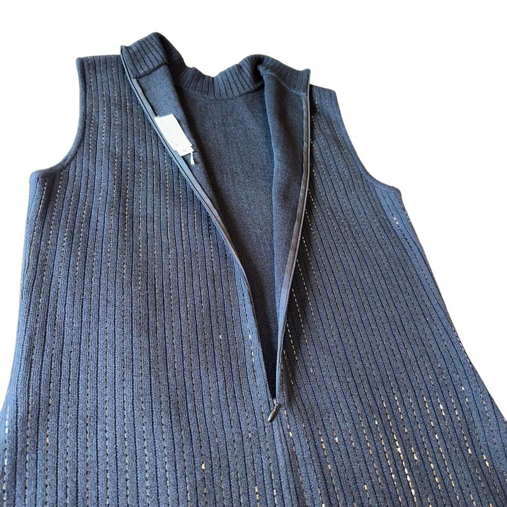 St John - sleeveless sequin black sweater Dress with mock turtleneck, size:12 - Picture 5 of 14